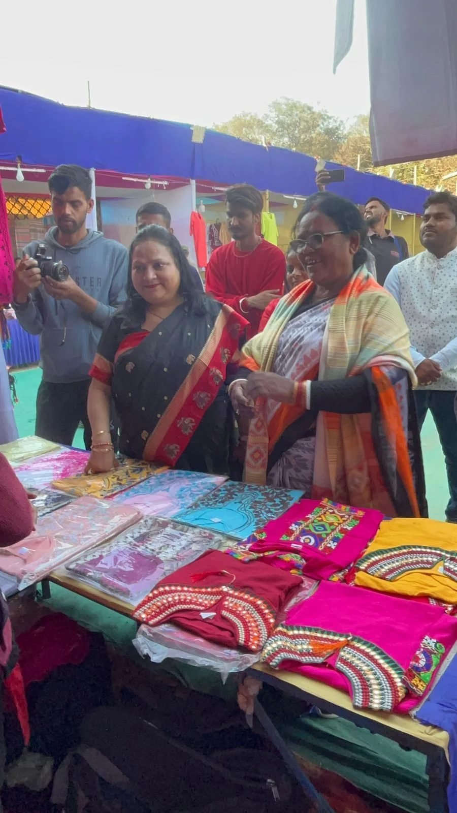 Handmade textiles at a BMKK stall